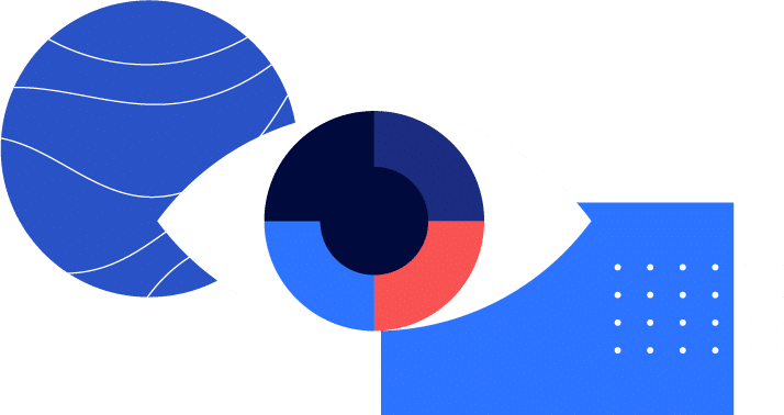 abstract illustration of eye & shapes